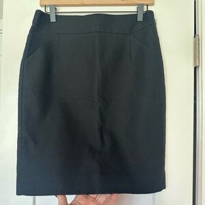 J. Crew Classic Black Pencil Skirt